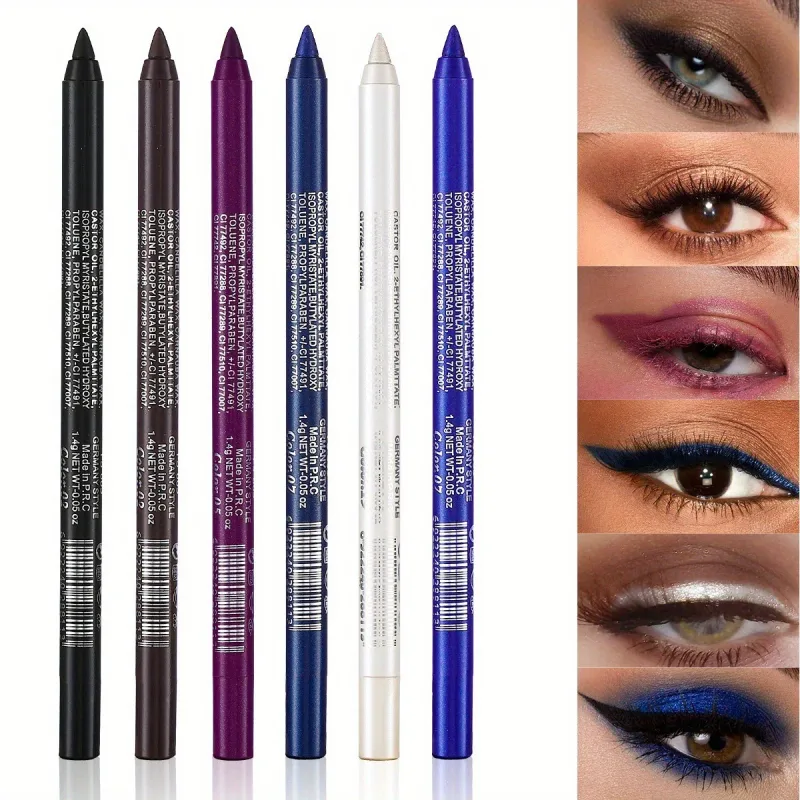 17 Colors Pearlescent Eyeliner Pencil Colorful Waterproof Long-lasting Matte Smooth Easy Wear Eyeshadow Eyeliner Pen Eyes Makeup