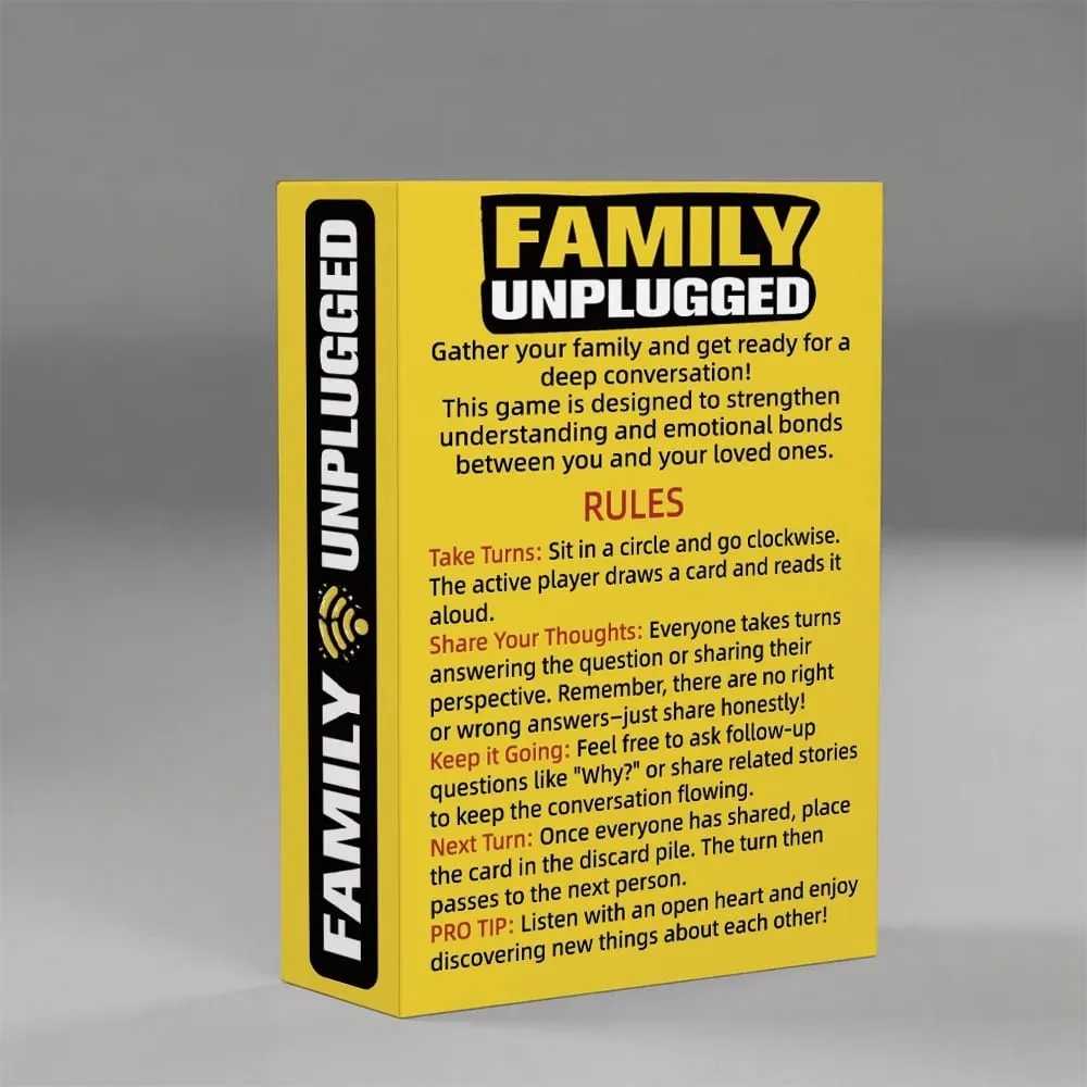 Family Discussion Cards - Create Lasting Laughter And Memories - Paper Card Game Perfect for Party Gatherings And Holiday Intera