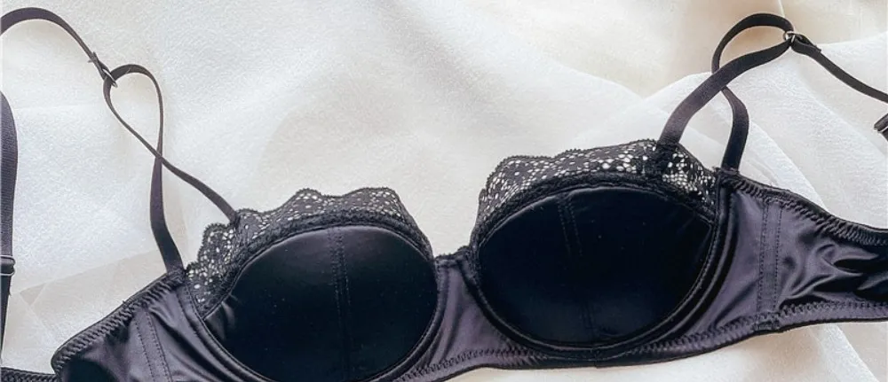 Damski biustonosz pół zabudowany koronkowy komplet cienkie fiszbiny seksowny biustonosz Minimizer Anti-Sag wsparcie boczne ukryj pod pachami gruby komplet bielizny damskiej 2-38