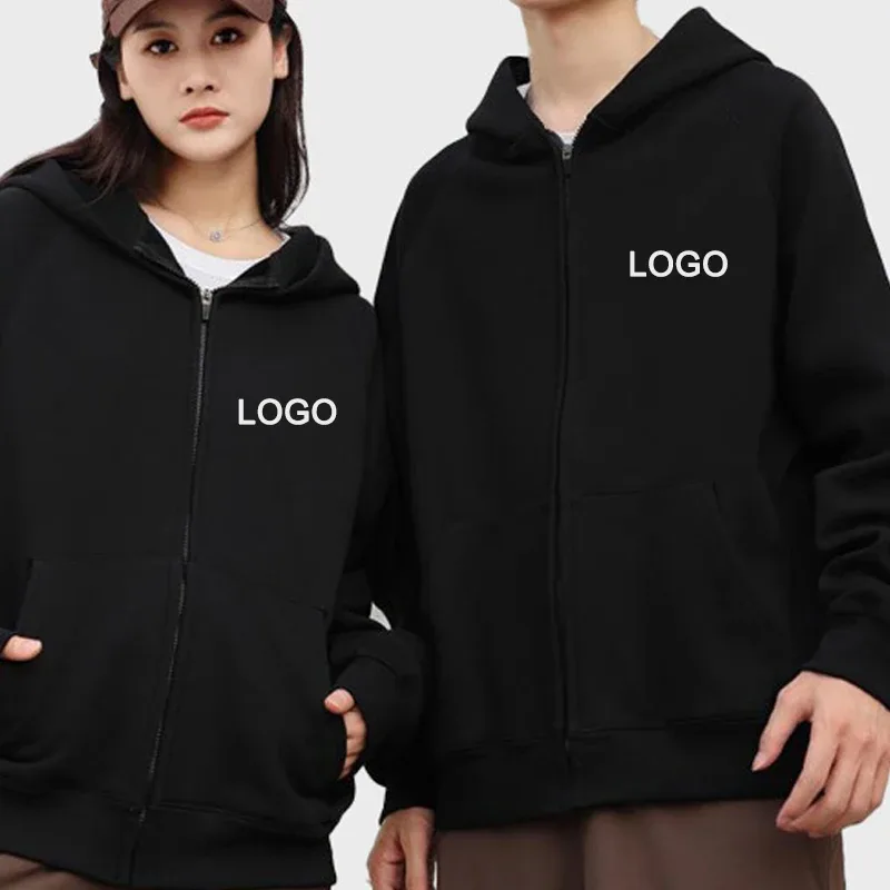 Personalizado impresso zíper hoodies moda masculina manga longa zíper até camisolas femininas casual personalidade com capuz pulôver sudadera
