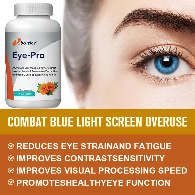 Lutein Capsules - with Zeaxanthin Extract - Supports Eye Health Helps Relieve Eye Strain Improve Vision Health