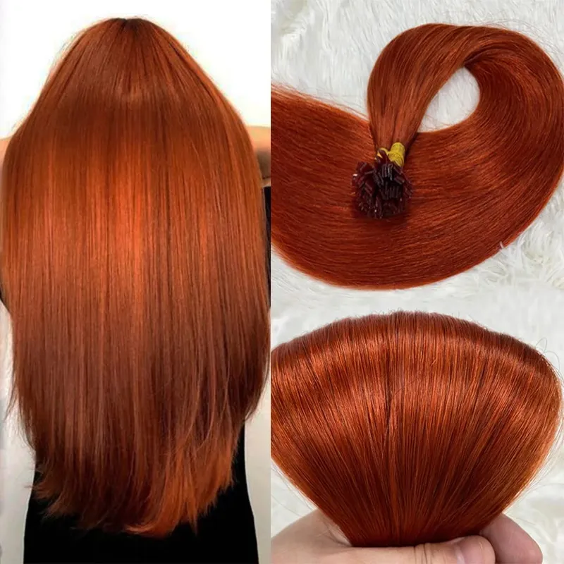 Flat Tip Human Hair Extension Remy Hair 1g/s 18-28 inch Real Remy Silky Straight Black Brown Pre Bonded Keratin Fusion Hair — image 22