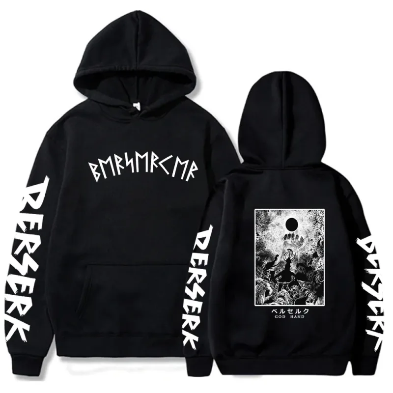 Berserk Zipper Hoodies Lalaki Babae Long Sleeve Sweatshirt Fleece Oversized Jackets Coats Nakakatuwang Berserk Japanese Anime Streetwear