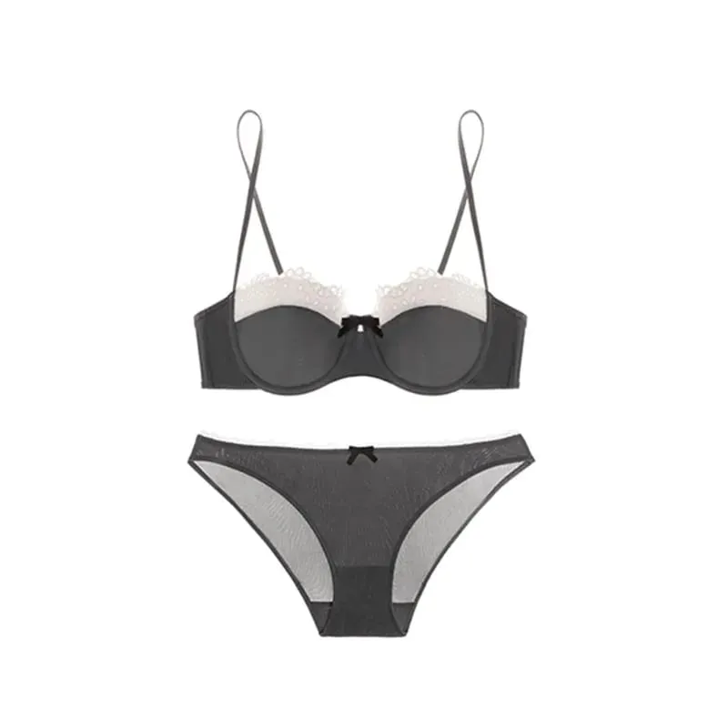 Sophisticated Sensual Lace Lingerie Women's Summer Bralette for Small Breasts Natural Shape No Empty Cup Beautiful Back Bra Set