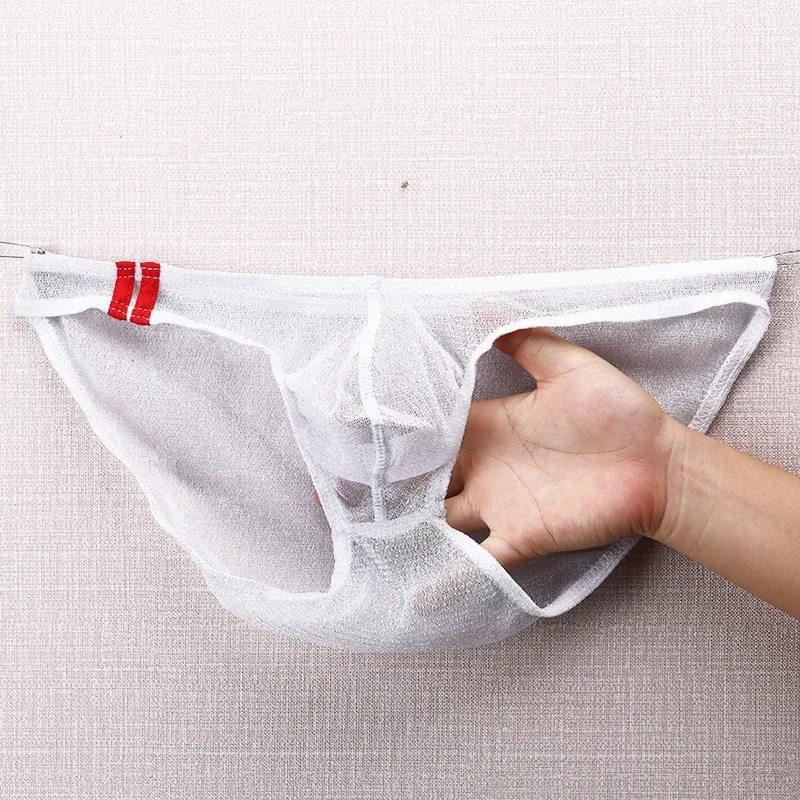 Men's Underwear Briefs Ultra Thin Low Rise Mesh Breathable Panties