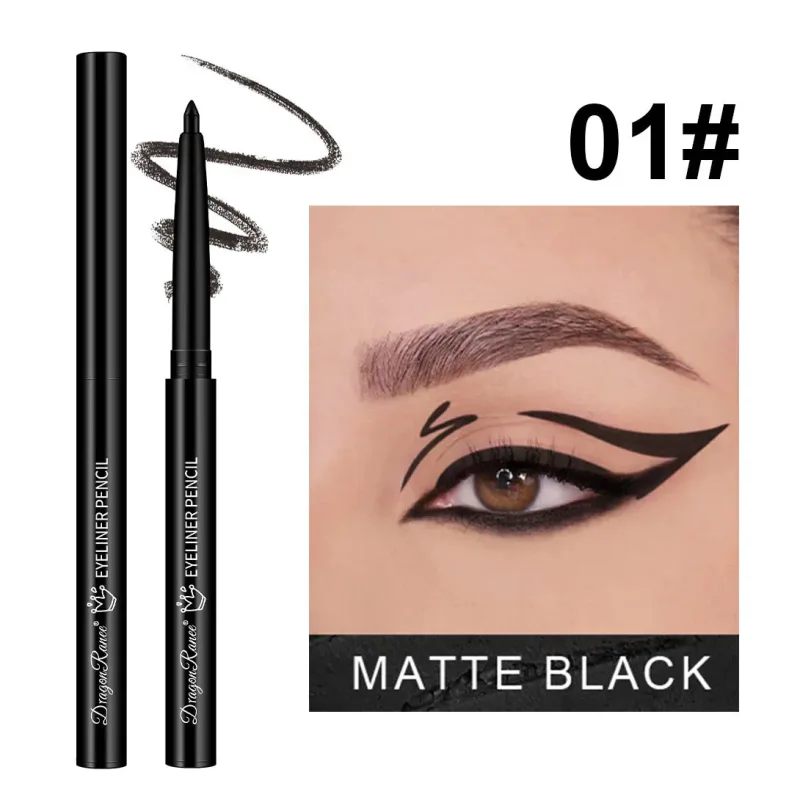 Waterproof Black Brown Eyeliner Gel Pencil Matte Smooth Quick Dry Easy Wear Pearlescent Eyeshadow Eye Liner Pen Makeup for Eyes