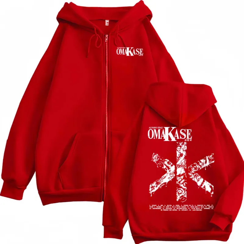Alvaro Diaz Omakase Album 2026 Zipper Hoodies Men Women Hip Hop Pop Music Jacket Sweatshirts Bodywarmer Cozy Zip Up Hoodie Coats