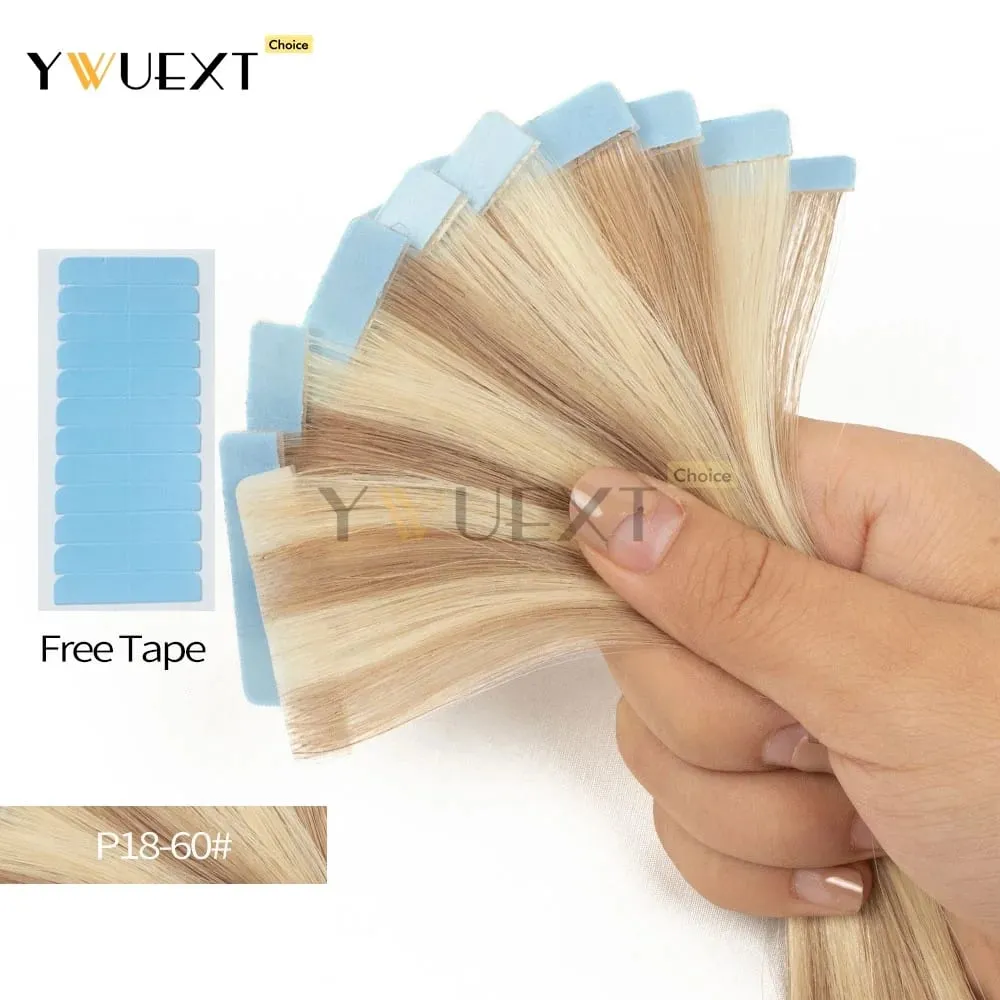 Invisible Tape in Human Hair Extensions PU Skin Weft Hair 12-20 inches Natural Straight Seamless Tape Human Hair 10pcs/pack