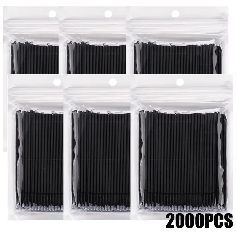 300/2000pcs MicroBrush Eyelash Cleaning Brush Lash Extension Individua Tools For Eyelashes Removing Swab Micro Makeup Brushes
