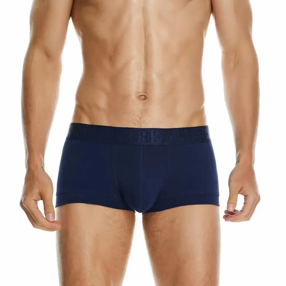 Heren boxershorts van ademend katoen, U-bolle buidel, lage taille, zacht stretchondergoed voor dagelijks casual en intiem gebruik