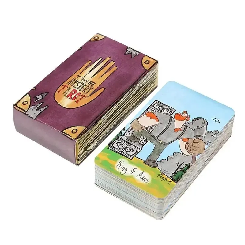 Gizemli Tarot kartları A 78 Deste Gravity Falls Inspired 78 Kart Destesi İngilizce versiyonu Witchy Acemi Tarot Masa oyunları