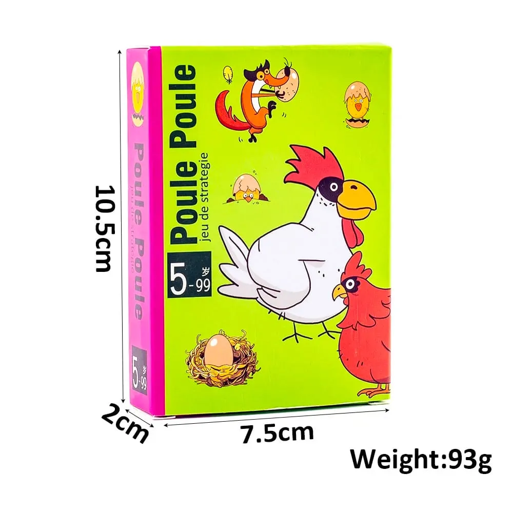 Hot board games Chicken Chiu Chiu Board Game Piou Piou Casual Party Cards Game Intellectual Toys Gifts 10.5*7.5cm