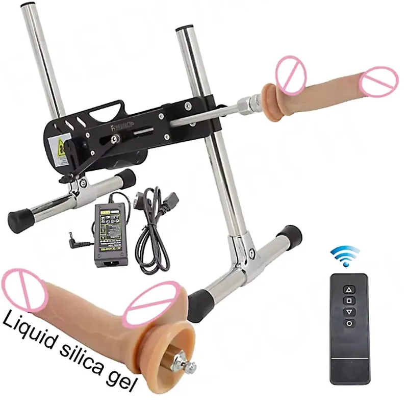 App-Controlled Mute High-Power 70W Dildo Sex Machine with Vac-u-Lock Dildo Attachments And Pumping Gun Adult Toy