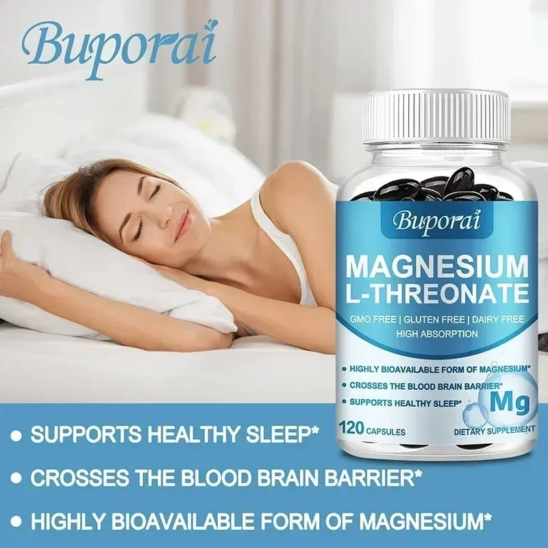 Magnesium L Threonate Supplement - Muscle Strength Bone and Joint Health Focus and Memory Enhancer Supports Nerve FunctionSup