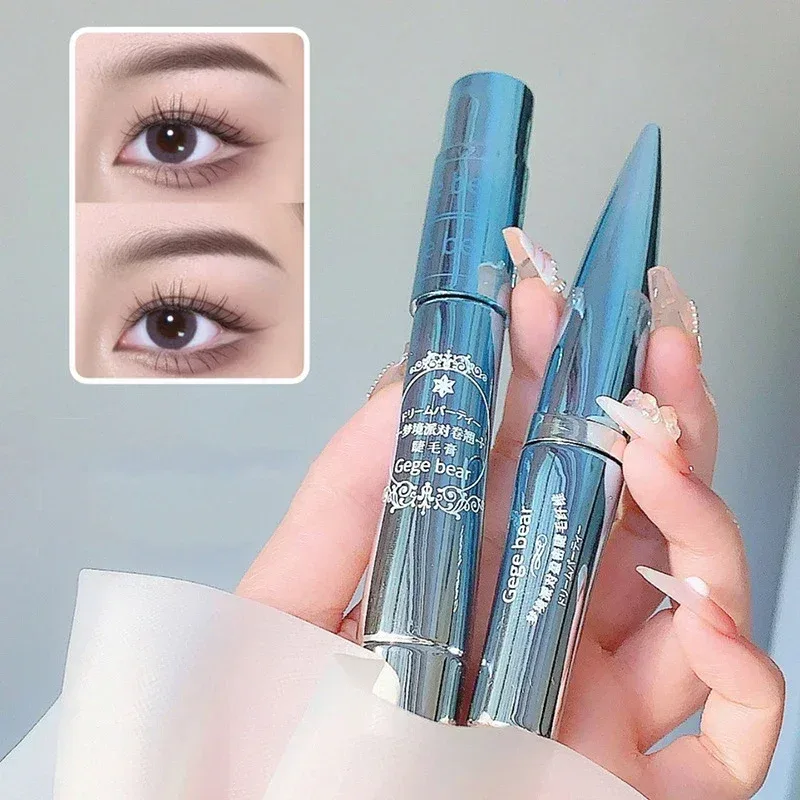 Mascara per ciglia in fibra di seta, estensione delle ciglia impermeabile a lunga durata, allungamento delle ciglia, mascara arricciante, cosmetico per il trucco delle ciglia nere