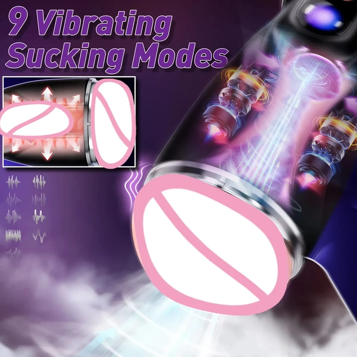 Sex Toys for Men Male Masturbator 3 Sleeves Pocket Pussy Penis Pump with 9 Sucking 9 Vibrating APP Control Adult Supplies 18+