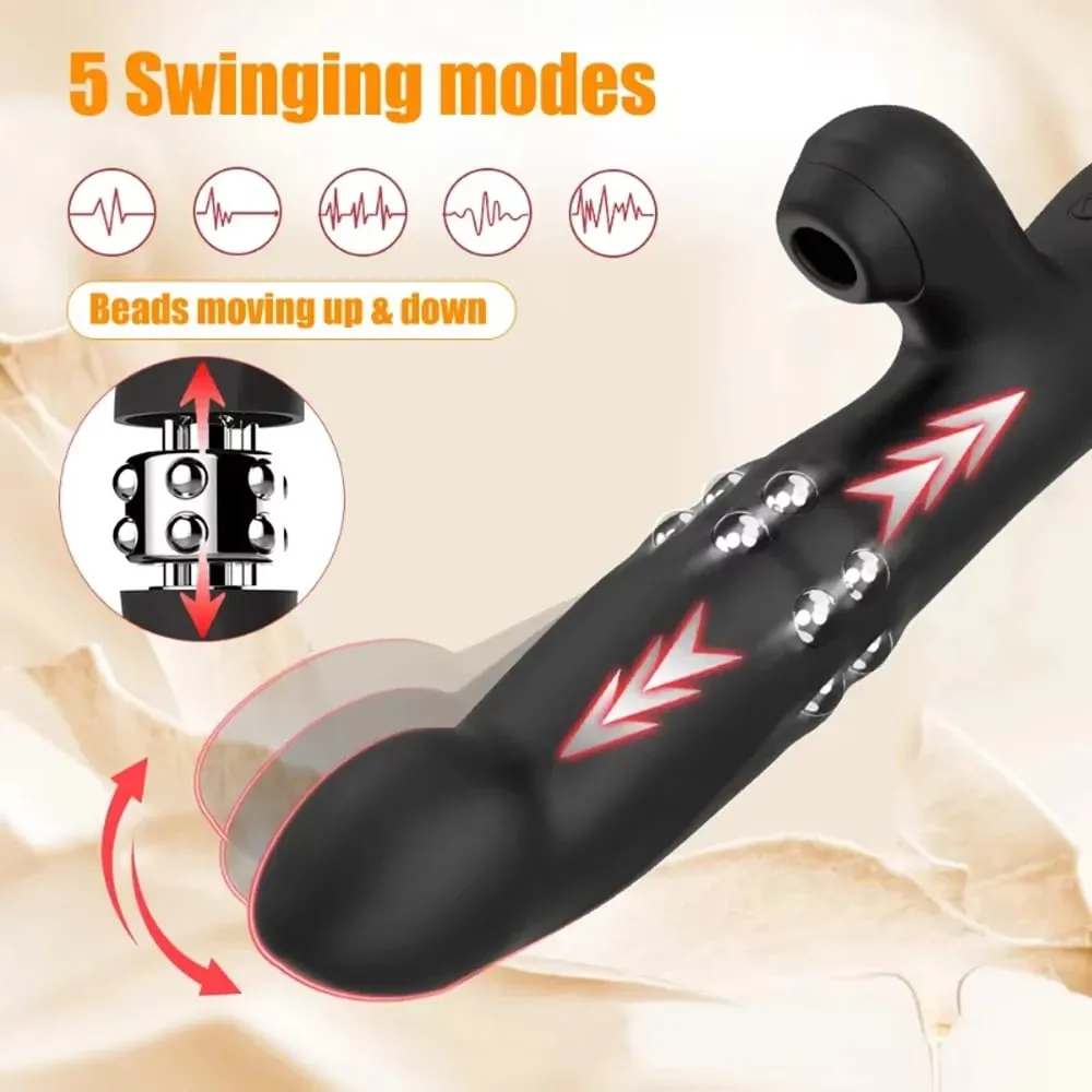 Female Clitoris Sucker Rabbit Vibrator Vibrating Sucking Swing Vagina G Spot Vibrator Masturbator Dildo Massager Adult Sex Toys