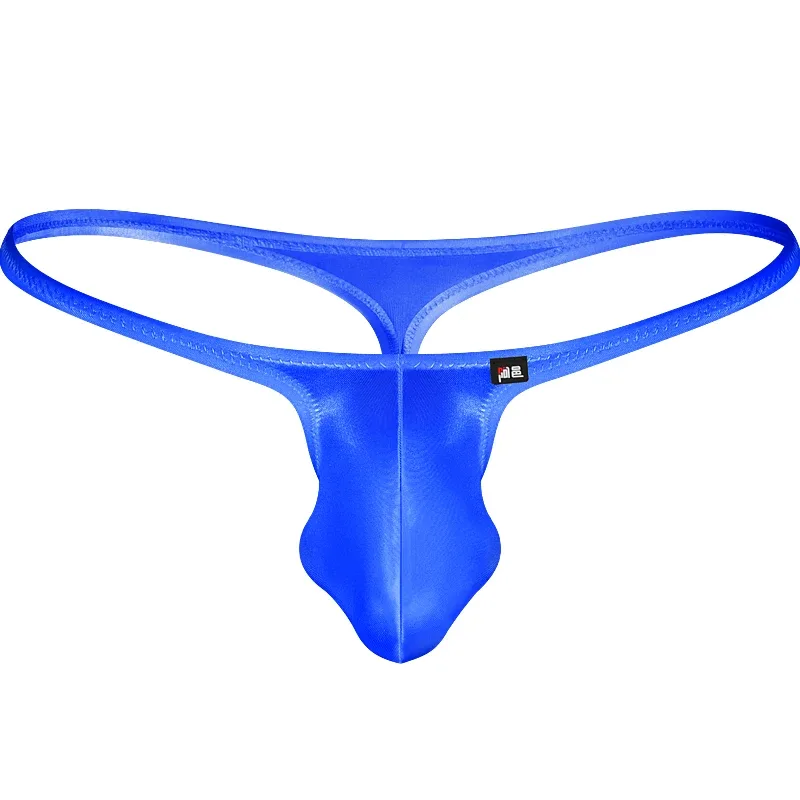 Men's Underwear Japanese Style Ultra-Thin Ice Silk Thong Low Waist Elastic Comfortable T-Back