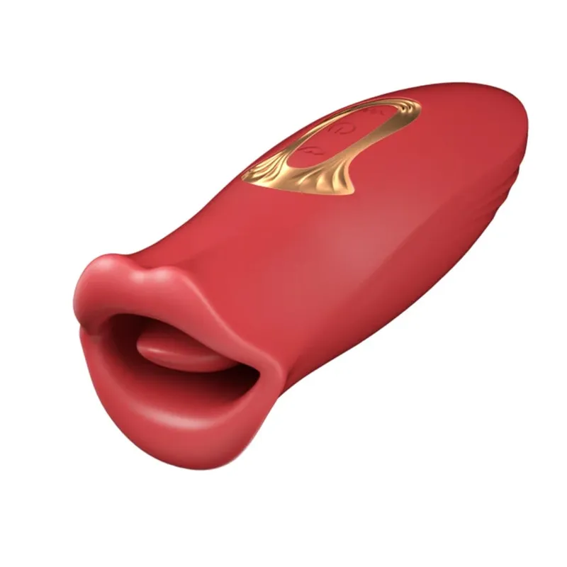 Women's G Spot Vibrator Dildo Tongue Licking Sucking Nipple & Clit Stimulator for Female Masturbation Real Feel Silicone Adult T