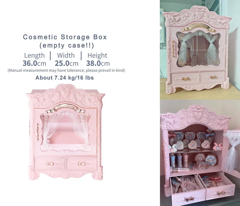 Flower Knows Knight Unicorn Storage Box Makeup Organizer Cosmetic Storage Desktop Vanity Organizer Cute Aesthetic Fantasy