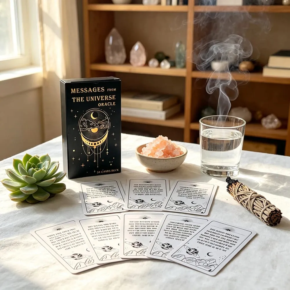 Messages From The Universe Oracle Cards 54 English Version Divination Spiritual Guidance & Daily Inspiration Cards for Beginners