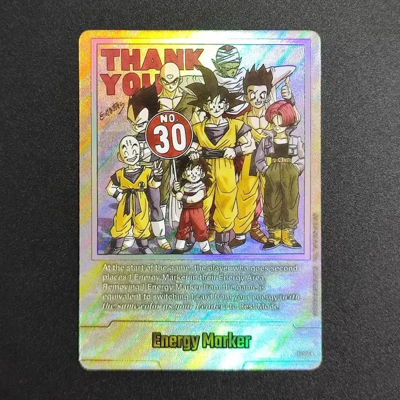 Self Made English Dragon Ball Super Fusion World Energy Markers Gold DBSFW_EM Son Goku Game Collection Flash Card Toy