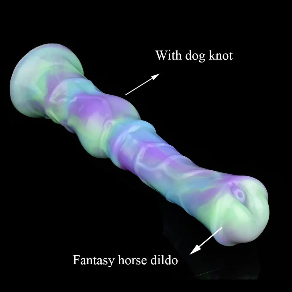 Cavalo longo vibrador silicone feminino masturbador nó animal anal plug bunda massageador de próstata estimulador brinquedos sexuais para casal