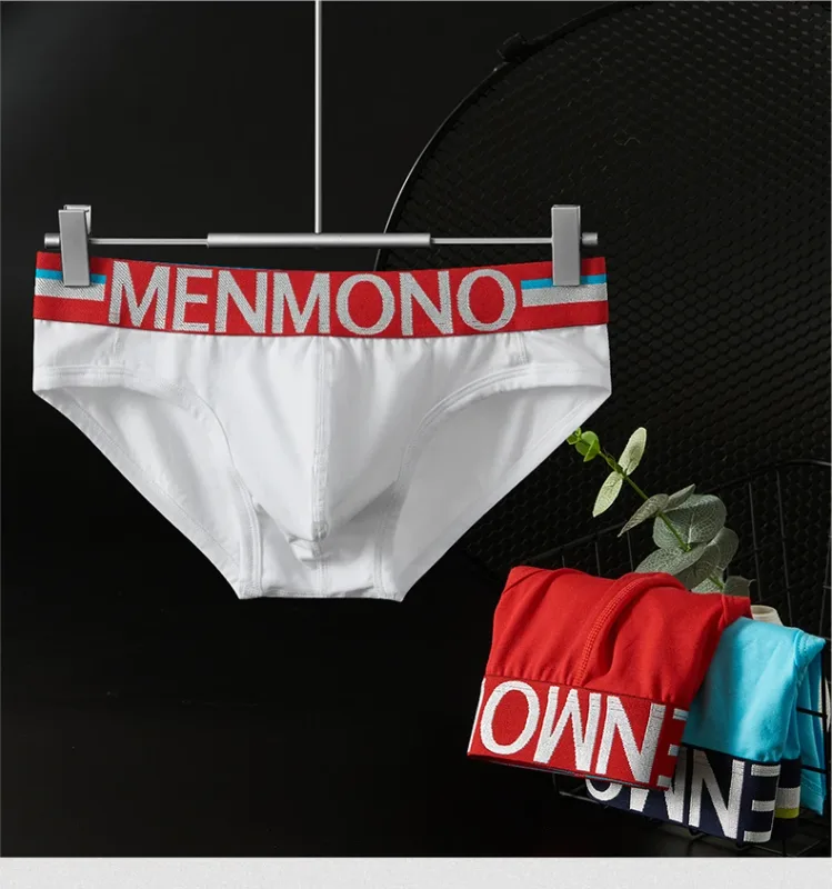 nya herrunderkläder i ren bomull sexiga slimmade modeunderkläder för män Låg midja Sport ungdomskalsonger