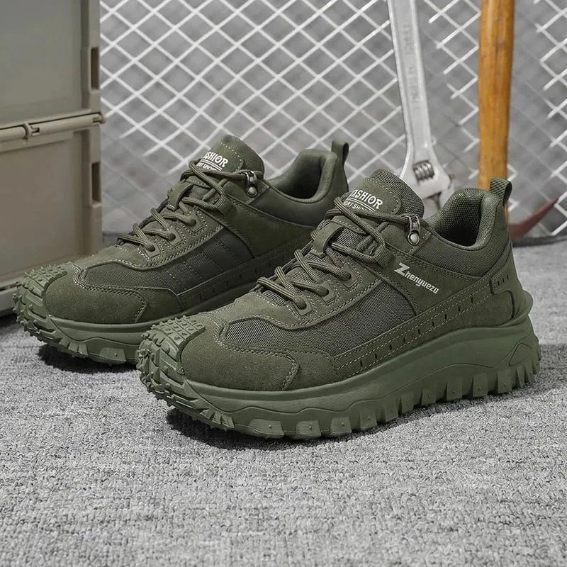 Outdoor Casual Sneakers for Men Thick Bottom Durable Comfortable Lining for Hiking Camping Daily Outing