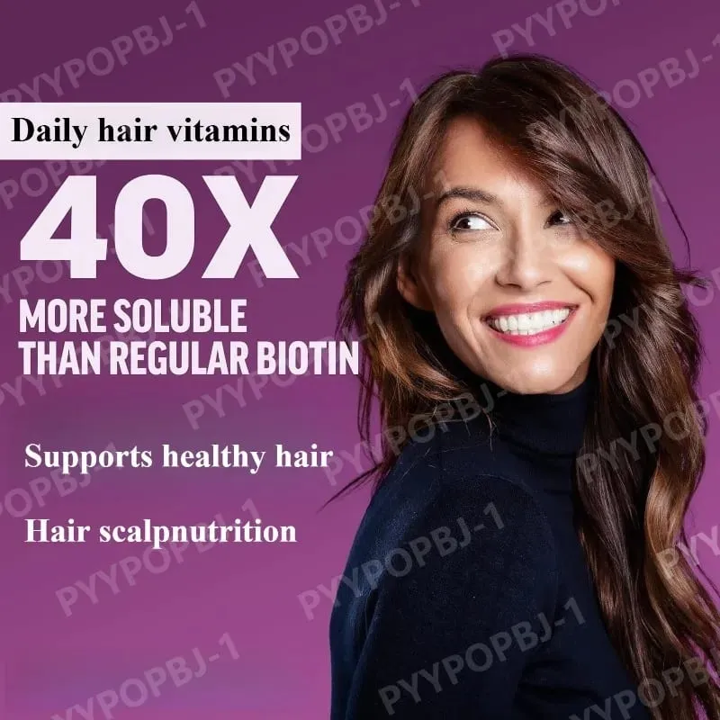 Hair Vitamins Gummies Berry Flavor 60 Count Nutrition Supplement with Biotin & Vitamins C E — Promote Wellness Hair Growth