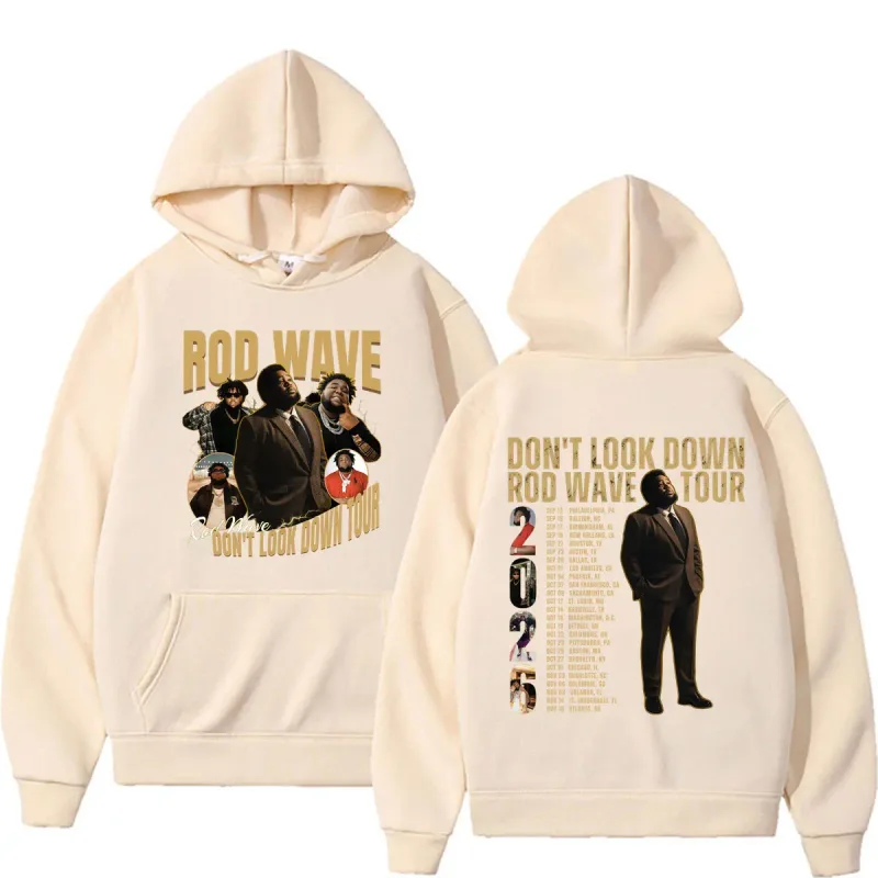 Rod Wave Don't Look Down Tour 2026 Rap Music Hoodies Men's Clothing Harajuku Hip Hop Sweatshirts Casual Fleece Oversized Hoodie — image 7
