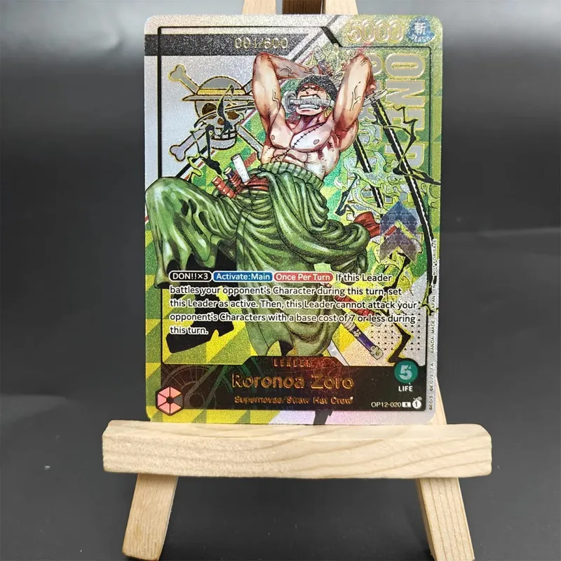 DIY One Piece Card Game Treasure Cup Roronoa Zoro OP12-020 Serialized 1/600 600/600 Collection English Anime Cards