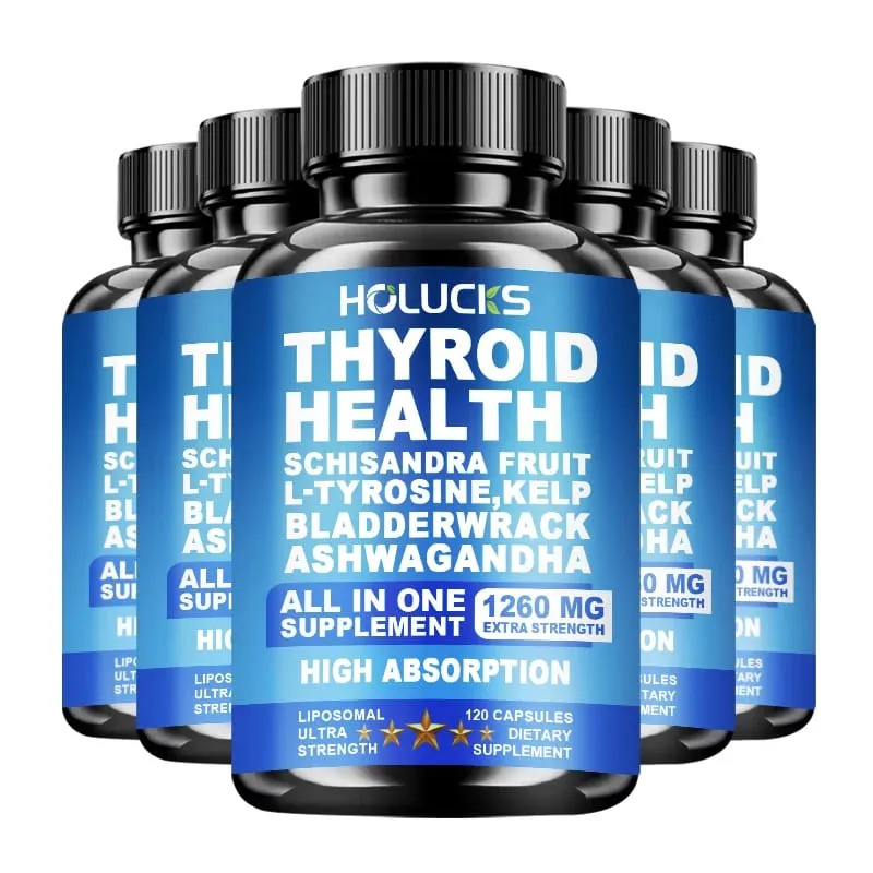 Advanced Thyroid Wellness Capsules with Schisandra Ashwagandha Kelp Improve Metabolism Focus & Whole-body Vitality Immune