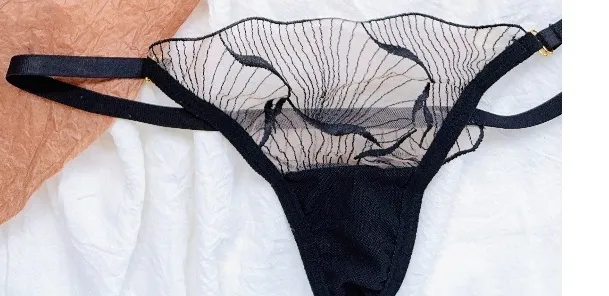 Premium French Triangle Cup Lace Wireless Bra Set Ultra Thin Thin Strap Soft Sexy Backless Lingerie 32‑38 A-B CUP Set