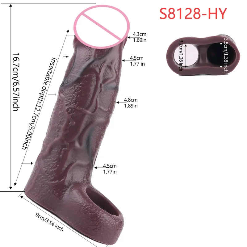 Đóng Đầu Thực Tế Dương Vật Tay Đồ Chơi Tình Dục Cho Nam Trì Hoãn Xuất Tinh Dick Mở Rộng Dành Cho Các Cặp Đôi Khoái Cảm Tình Dục Sexshop