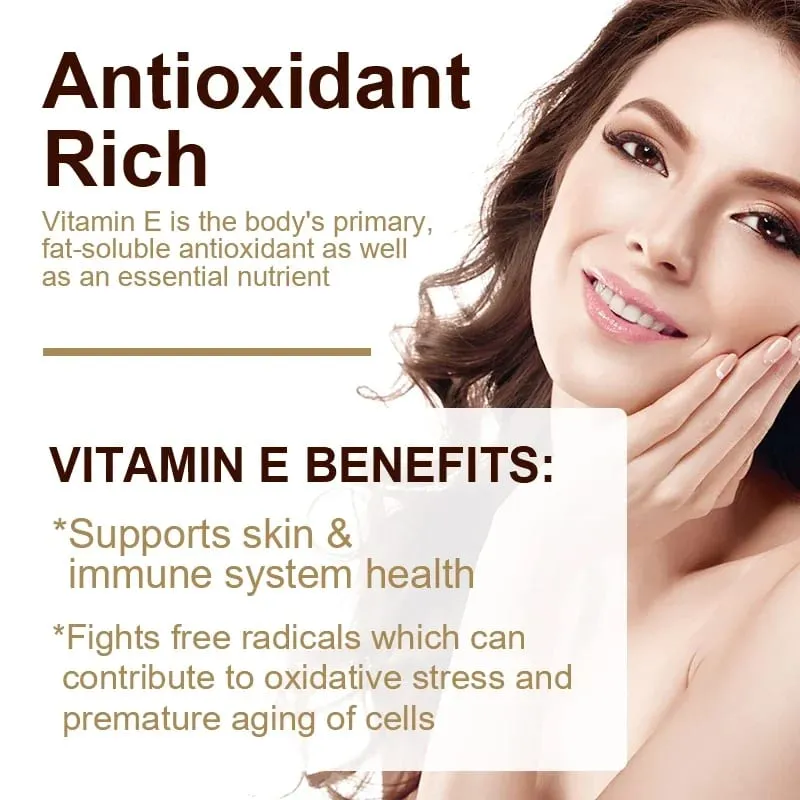 Buy 1 Get 1 Free! Vitamin E 670mg Capsules Support Skin & Heart Health Moisturizes from Within Reduces Scars & Promotes Shine