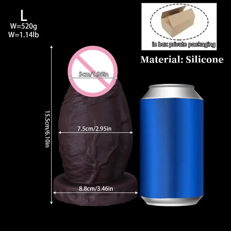 New Realistic Big Huge Thick Anal Dildo Butt Plug Giant Large Soft Silicone Anal Plug Expander Training Adult Sex Toys for Women