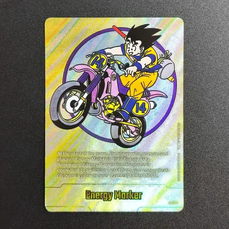 Self Made English Dragon Ball Super Fusion World Energy Markers Gold DBSFW_EM Son Goku Game Collection Flash Card Toy