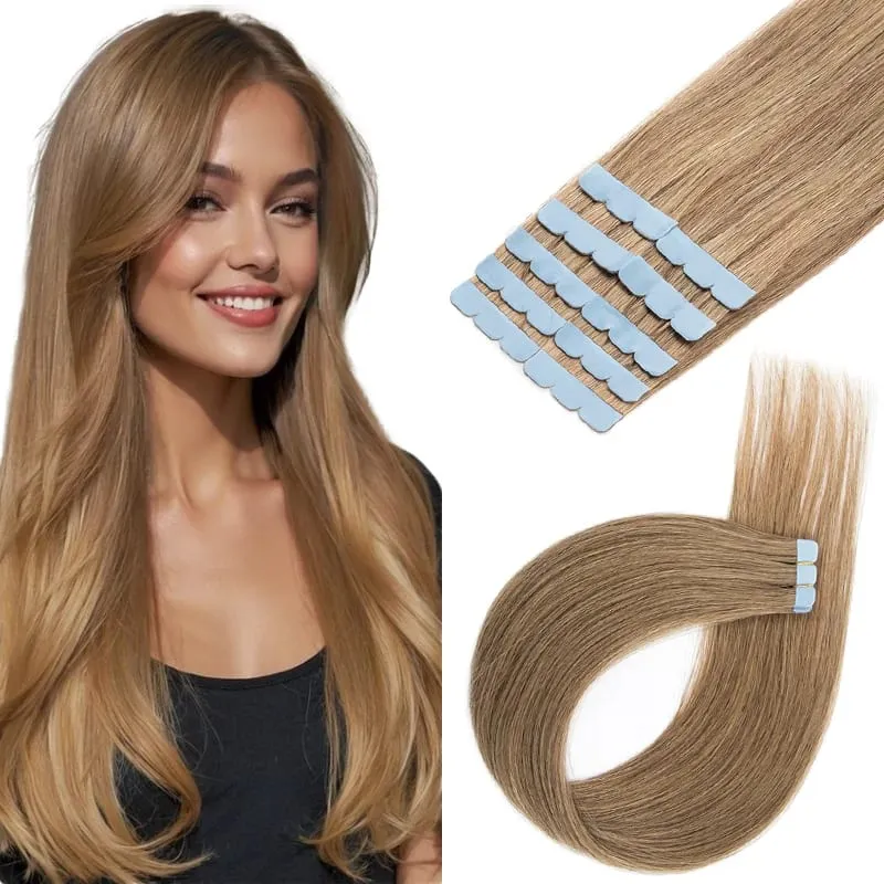 Remy Human Hair Mini Tape in Extensions 10Pcs Skin Weft Comfortable Wear for Women adding length boosting hair volume