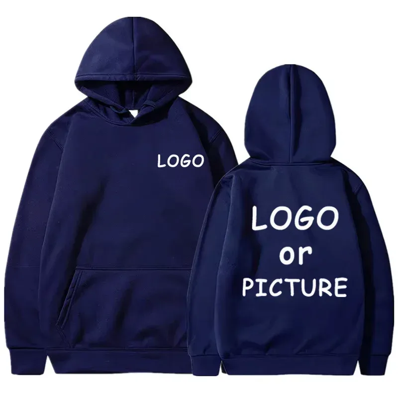 Custom logo printed men's women's casual hoodies long sleeve hoodies autumn and winter personalized street style sweatshirts.