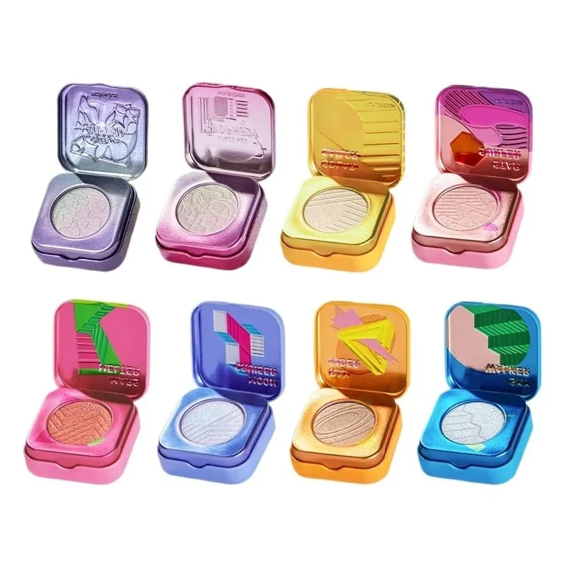 Kaleidos Chameleon Face Eye Makeup Set Gel Eyeliner Pencil Chameleon Eyeshadow Highlighter Chrome Glitter Diamond Powder