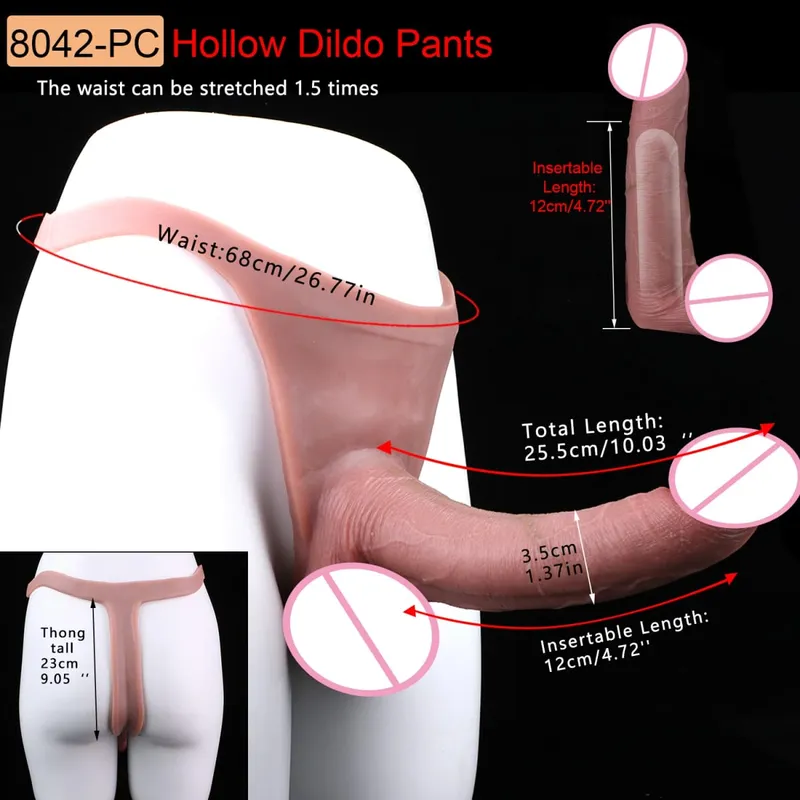 Big Knot Hollow Dildo Pants Adult Men Strap-On Penis Sleeve насадка на член Underwear For Couples Sex Pleasure Erotic Goods
