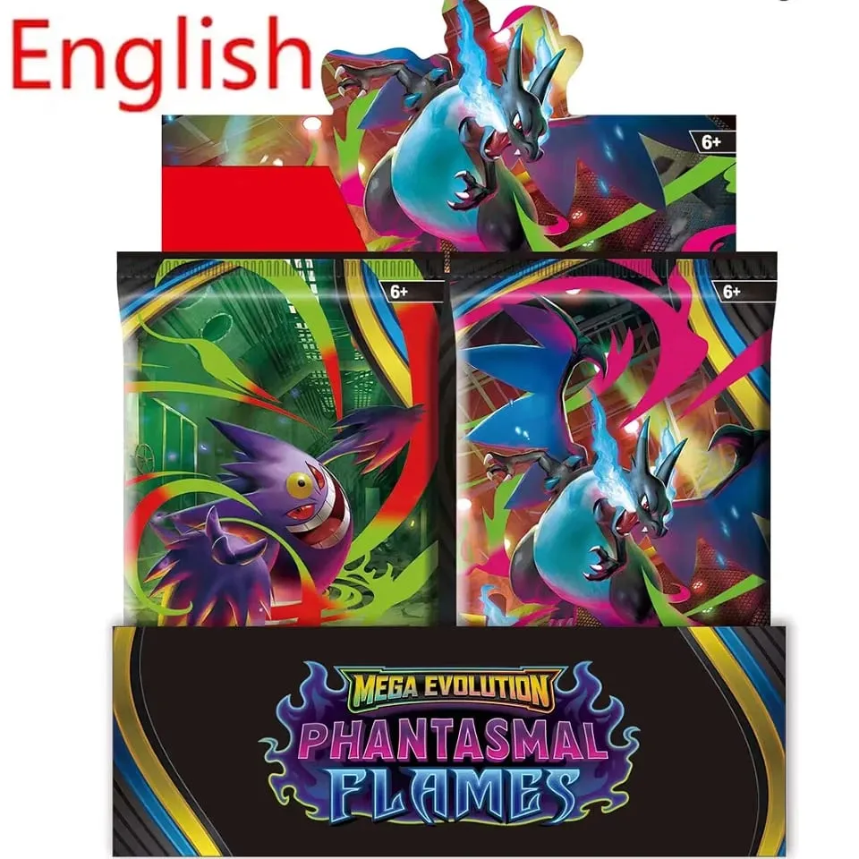 2026 360Pcs/Set Pokémon Card MEGA EVOLUTION Pre-group SCARLET&VIOLE 151 PHANTASMA FLAMES Prismatic English Booster Battle Card