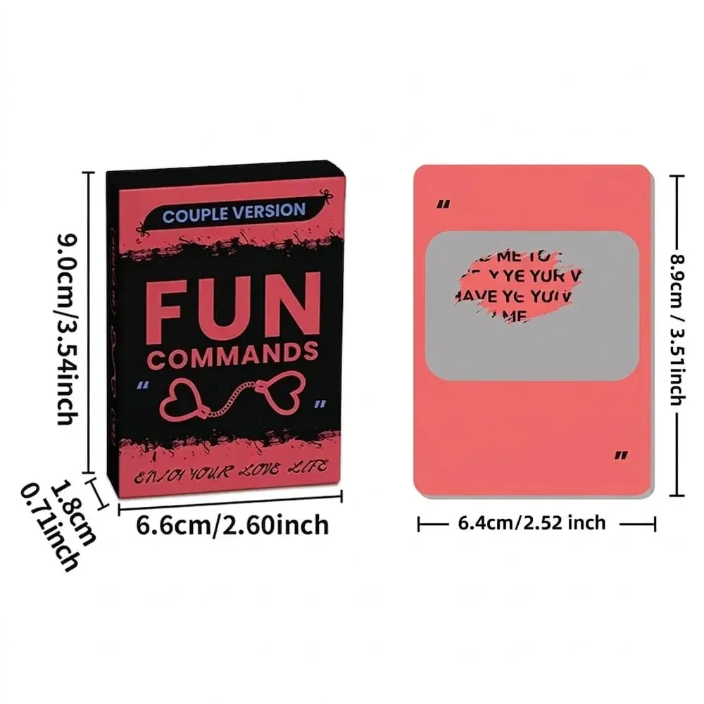 Adult Fun Commands Scratch Off Cards for Couples - 46 Sexy Challenges & Games - Romantic Gift for Anniversary Valentine's Day