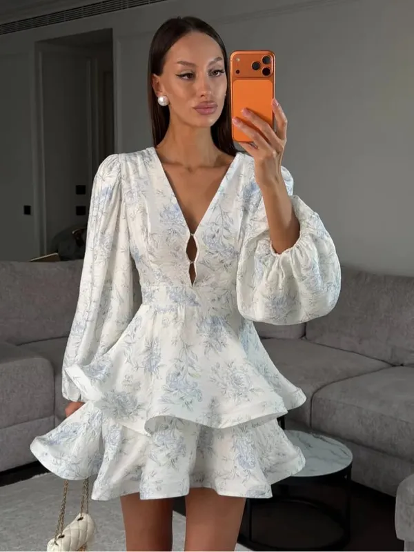Chic Multicolored Pleated Women Maxi Dress Elegant Spaghetti Strap Ruffle Tiered Flowy Vestidos 2026 Summer Lady Vacation Outfit