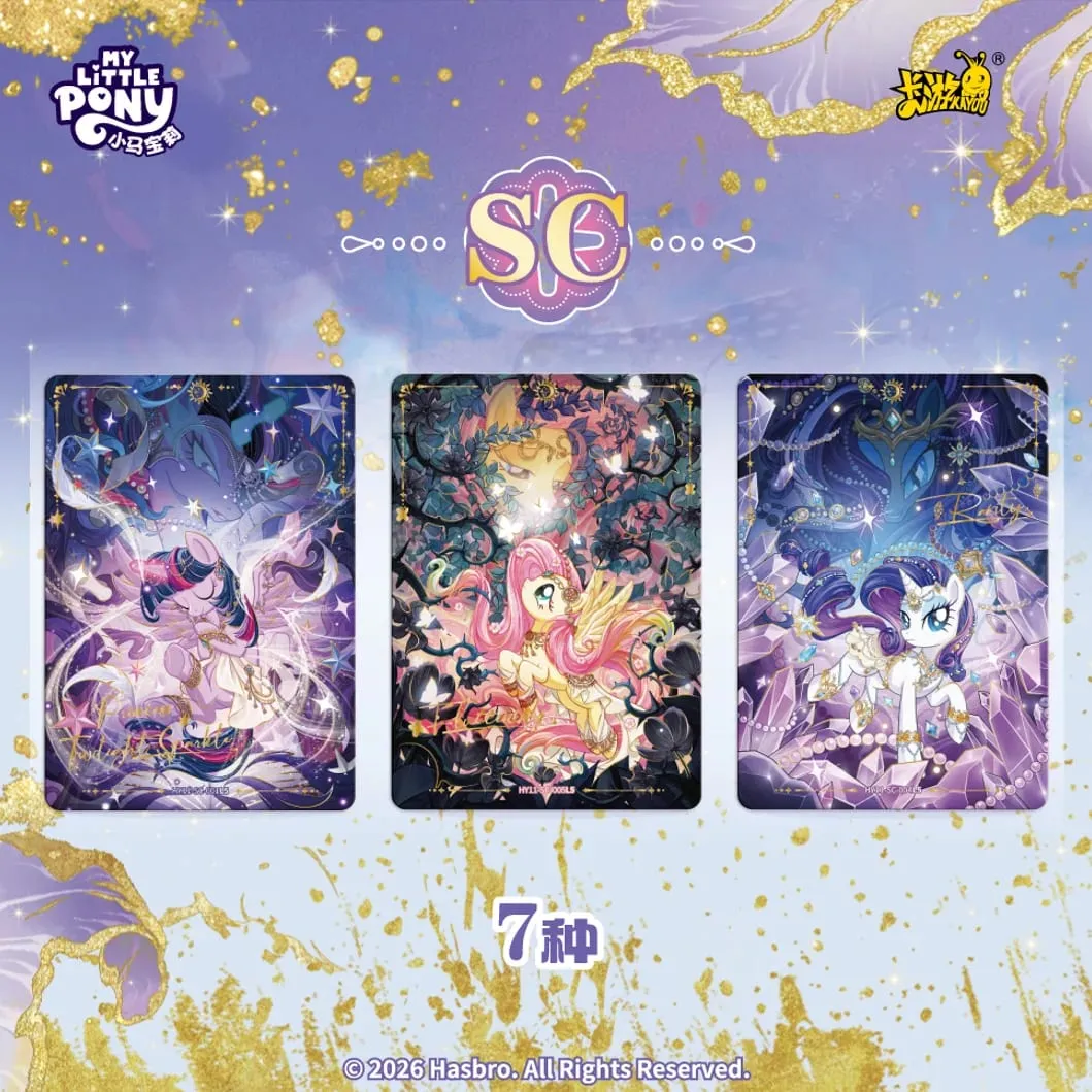Authentic New My Little Pony Series Collectible Cards Friendship Forever Cards Shining Moon 11 Anime Merchandise Gift