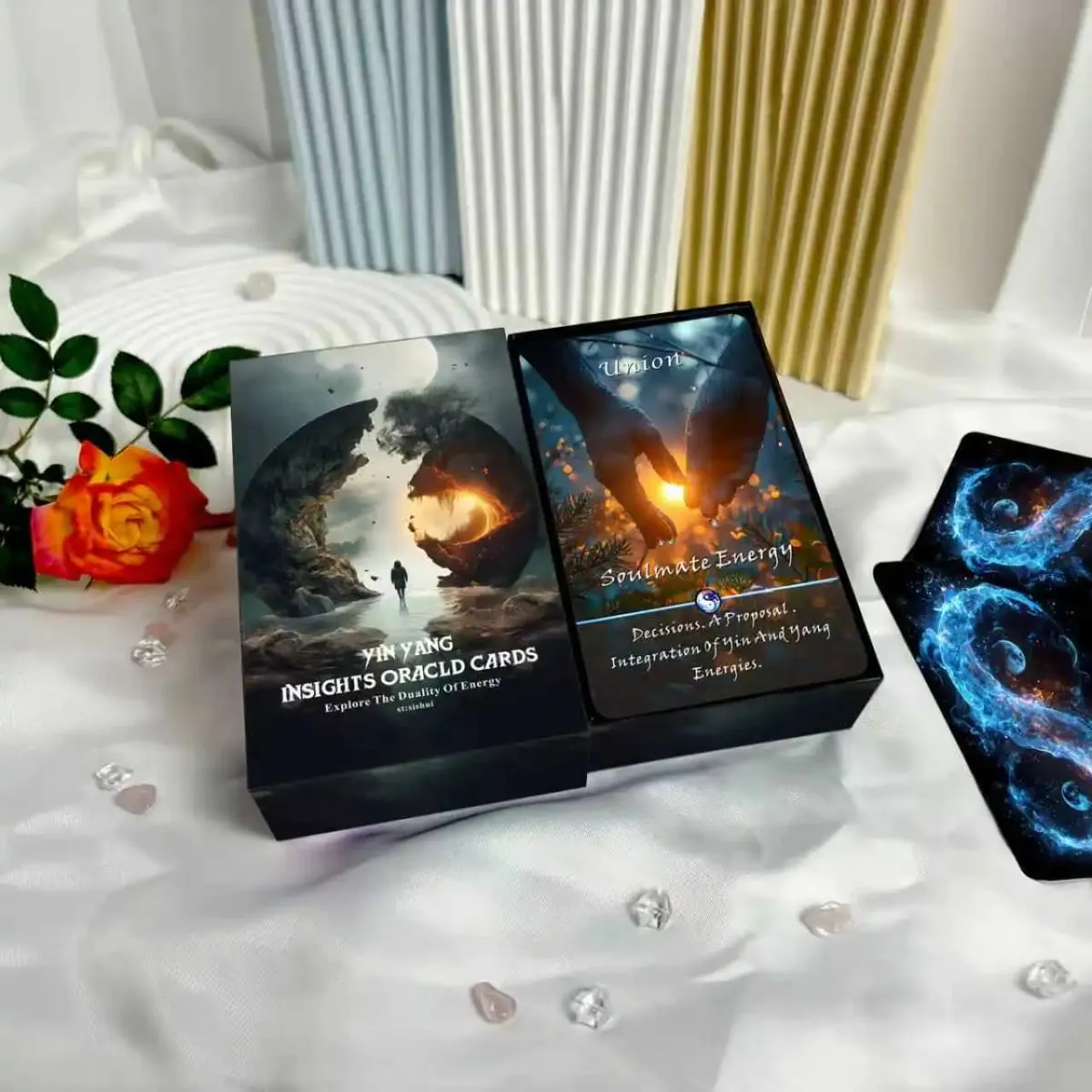 Yin-Yang Divination Cards Karma Connection Divination Deck (68 Cards) Spiritual Guidance Tool for Beginners Healing Emotions