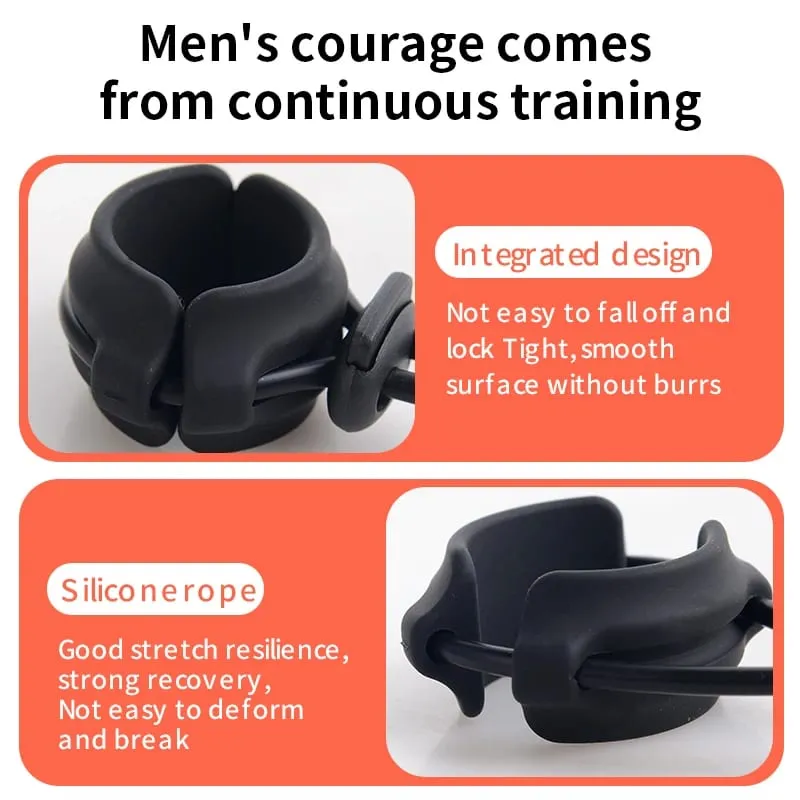Male Penis Enlargement Exercise Ring Sex Anal Beads Masturbator Penis Strong Extender Semen Lock Ring Adult Sex Toys For Men 18+