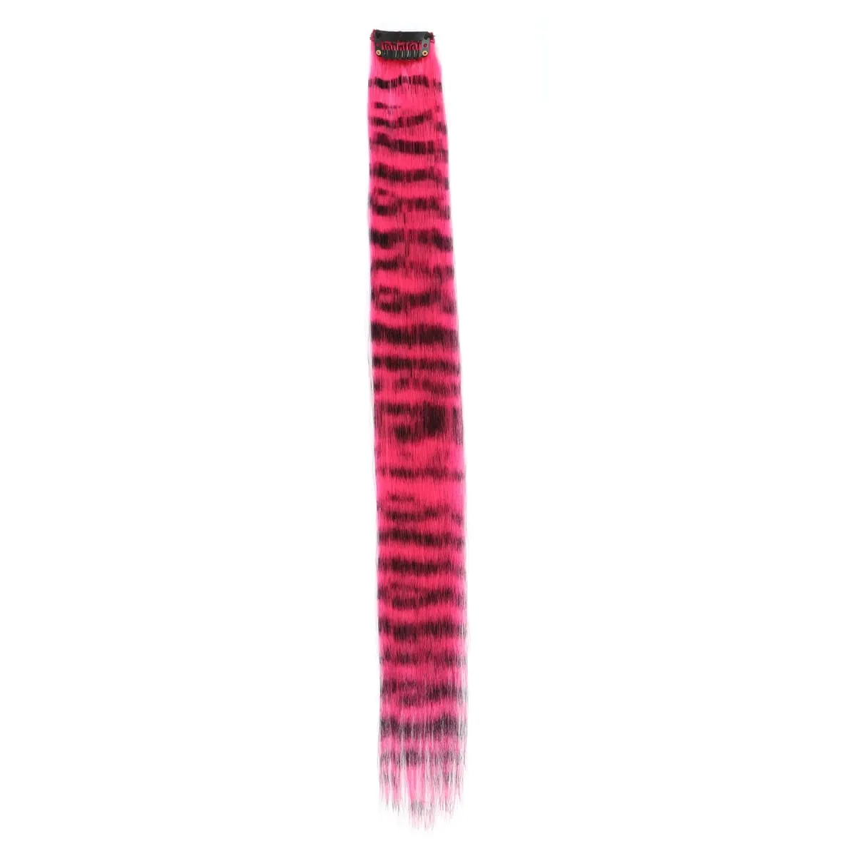Synthetic Hair Extension 18 Inch Colorful Clip-In Hair Extensions Leopard Print Hairpiece For Women Girls Party Daily Use