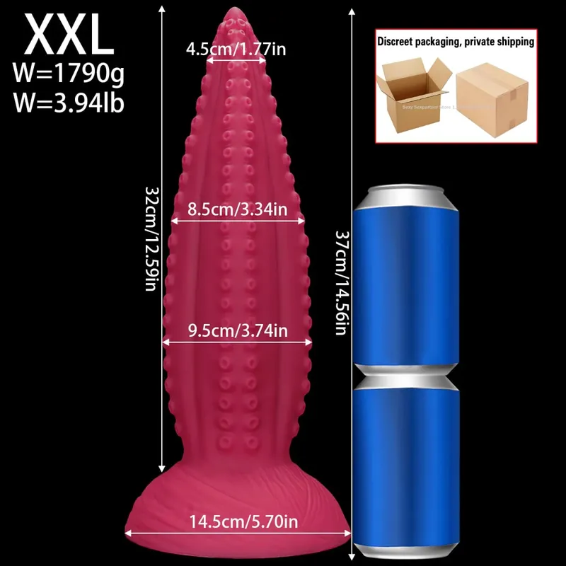 Tapón Anal enorme y súper largo de 66cm, tapones para los glúteos grandes y gruesos, juguete dilatador Anal de entrenamiento, masajeador de próstata, juguete sexual Anal para adultos para mujeres y hombres